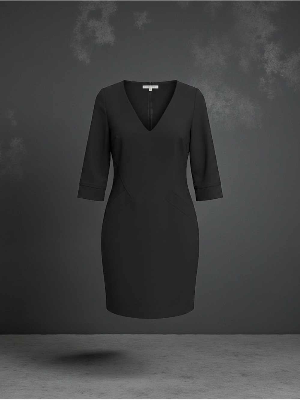 Trina Turk Black V-Neck Sheath Mini Dress - Picture 3 of 7